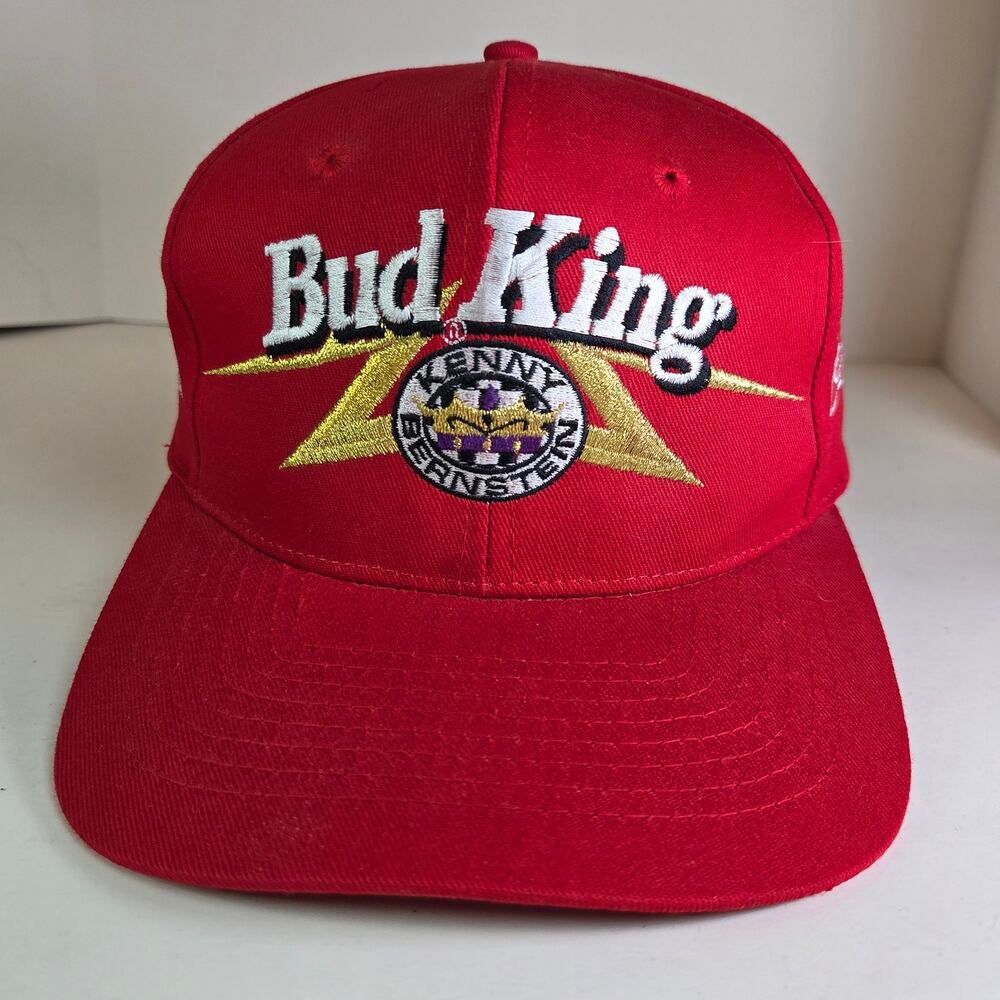 Vintage Bud King Kenny Bernstein Snapback Hat Drag Racing Budweiser KC Cap